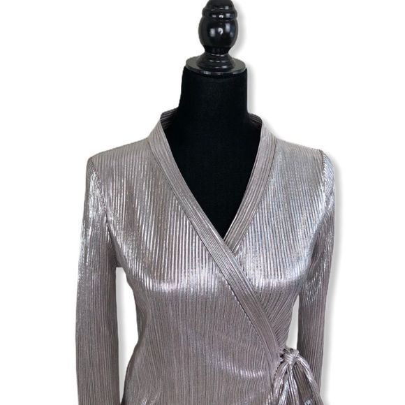 Do+Be Silver Ribbed Wrap Belted Cardigan Tie Top - Picture 5 of 13